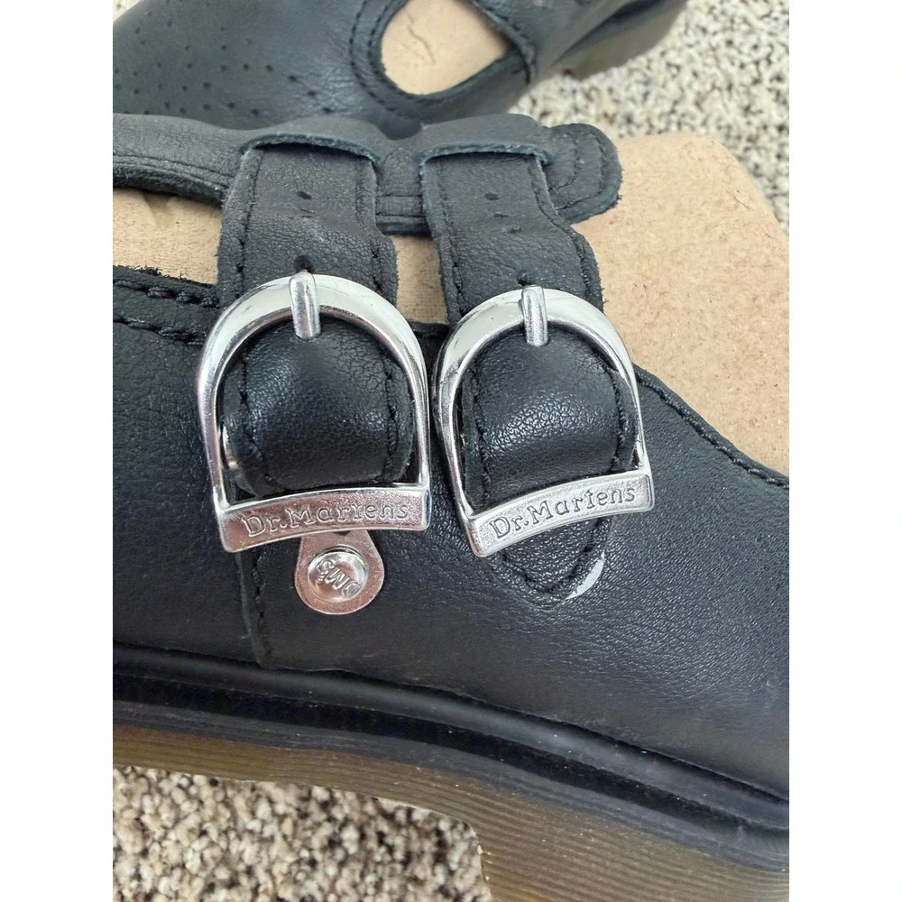 Dr. Martens Mary Jane Shoes Womens 9 Double Strap Brogue Black Schoolgirl